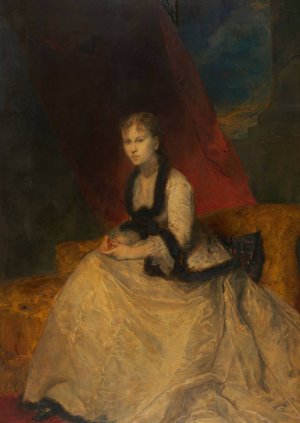 Portrait de la marquise Landolfo-Carcano by Gustave Ricard Oil Painting