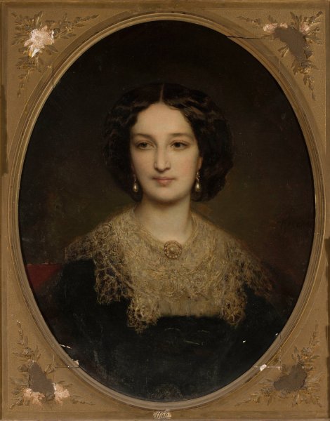 Portrait of Katarzyna Potocka nee Branicka  by Gustave Ricard - Hand-Painted Oil Painting Reproduction