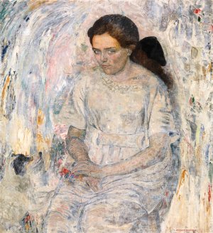 Adrienne by Gustave Van De Woestijne Oil Painting