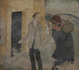 Hospitality for Foreigners by Gustave Van De Woestijne Oil Painting