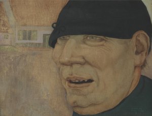 Peasant by Gustave Van De Woestijne Oil Painting