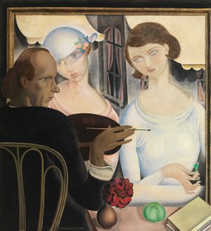 The Liqueur Drinkers by Gustave Van De Woestijne Oil Painting