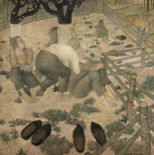 The Sleepers by Gustave Van De Woestijne Oil Painting