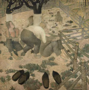 The Sleepers by Gustave Van De Woestijne Oil Painting