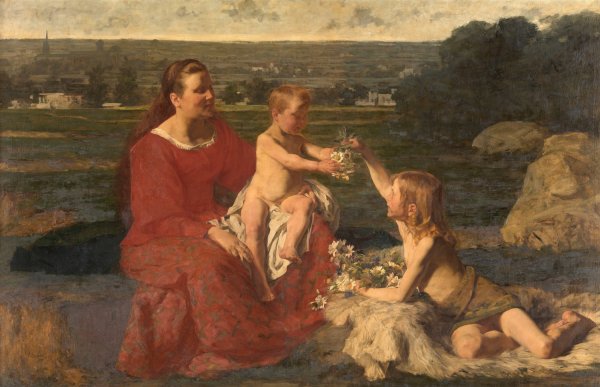 Happiness  by Gustave Vanaise - Hand-Painted Oil Painting Reproduction