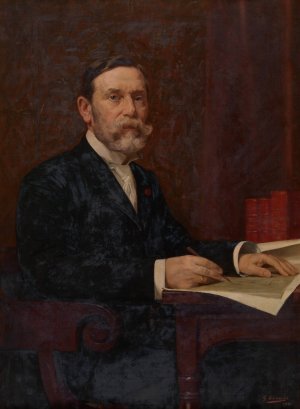 The Architect Leonard Blomme by Gustave Vanaise Oil Painting