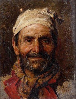 Ritratto by Gustavo Pisani Oil Painting
