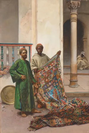 The Carpet Merchant by Gustavo Simoni Oil Painting