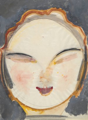 Head by Gustaw Gwozdecki Oil Painting
