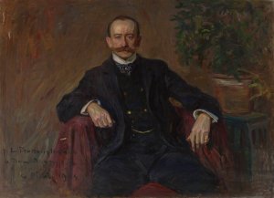 Portrait of lukasz Dobrzanski by Gustaw Pillati Oil Painting