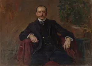 Portrait of lukasz Dobrzanski Oil painting by Gustaw Pillati