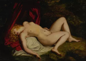Reclining nude by Guy Head Oil Painting