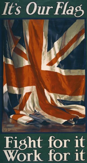 It's our flag. Fight for it. Work for it by Guy Lipscombe Oil Painting