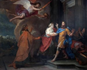 The Plague in the Reign of David by Guy Louis Vernansal The Elder Oil Painting