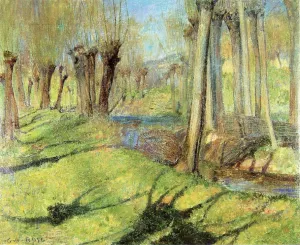 Giverny Willows painting by Guy Orlando Rose