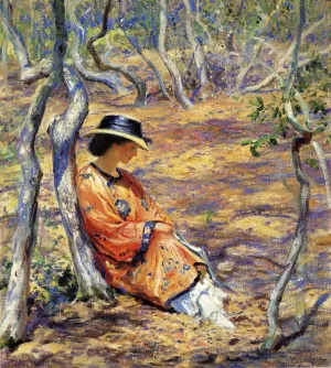 In the Oak Grove by Guy Orlando Rose - Oil Painting Reproduction