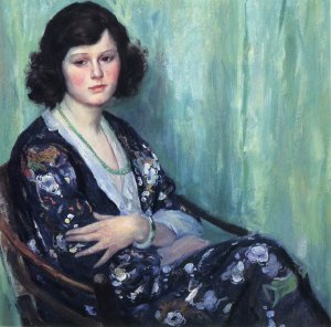 Jade Beads by Guy Orlando Rose Oil Painting