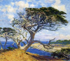Monterey Cypress by Guy Orlando Rose Oil Painting