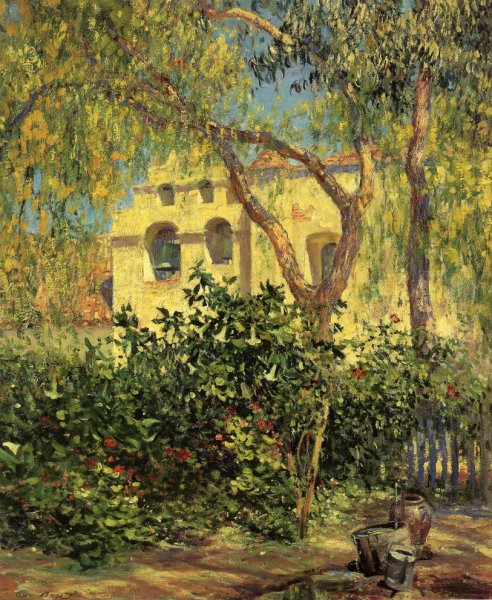 San Gabriel Mission by Guy Orlando Rose - Hand-Painted Oil Painting Reproduction