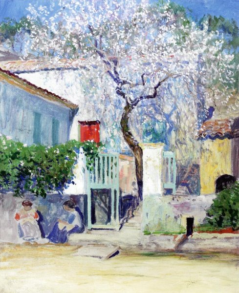 Spring on the Riviera by Guy Orlando Rose - Hand-Painted Oil Painting Reproduction