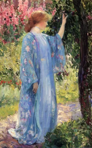 The Blue Kimono by Guy Orlando Rose - Oil Painting Reproduction