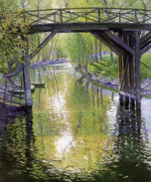The Old Bridge, France Oil painting by Guy Orlando Rose