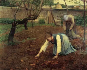 The Potato Gatherers by Guy Orlando Rose Oil Painting