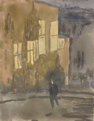 Street at Night, Meudon by Gwen John Oil Painting
