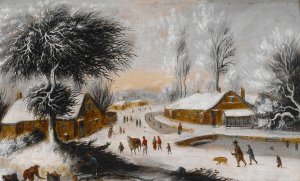 Winter Landscape by Gysbrecht Leytens Oil Painting