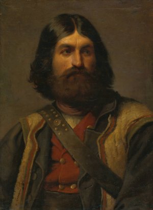 Portrait of a man by Gyula Benczur Oil Painting