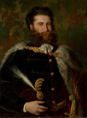 Portrait of Albert Ujhazy by Gyula Benczur Oil Painting
