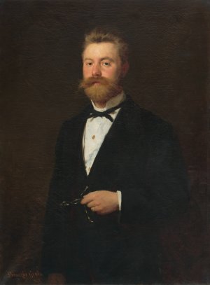 Portrait of Gejza Bencur by Gyula Benczur Oil Painting