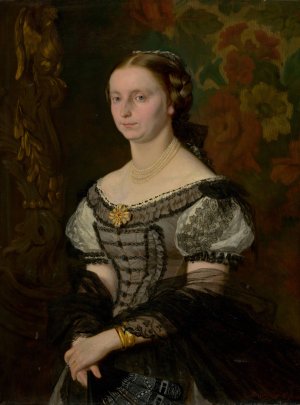 Portrait of Terezia Ujhazy by Gyula Benczur Oil Painting