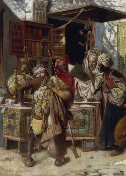 Main Product Photo of At The Bazaar Painting by Gyula Tornai