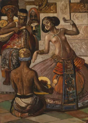 Balinese Dancer by Gyula Tornai Oil Painting