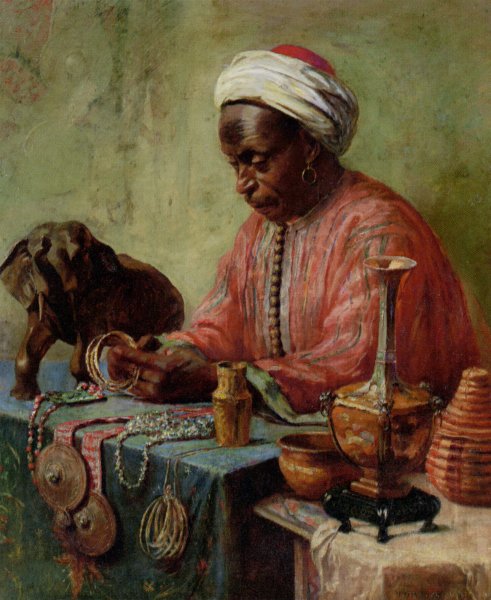 Main Product Photo of The Jewelry Maker Painting by Gyula Tornai