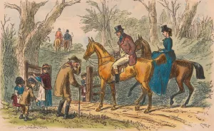 Fox-Hunting Sketches; No. 12. The Squire's Christmas Tip by Hablot Knight Browne Oil Painting