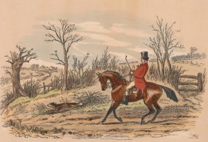 Fox-Hunting Sketches; No. 4. Wont he catch it (Captain Blazer) by Hablot Knight Browne Oil Painting