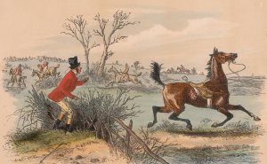 Fox-Hunting Sketches; No. 5. Whistle and I'll come to ye, my lad! by Hablot Knight Browne Oil Painting