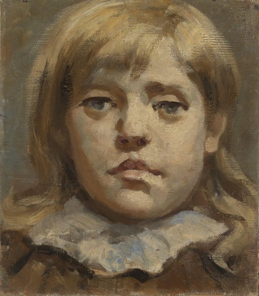 Portrait of Johanna, the Artist's Sister  by Halfdan Egedius - Hand-Painted Oil Painting Reproduction