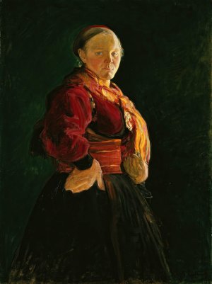 Portrait of Mari Clasen by Halfdan Egedius Oil Painting