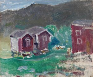 Sketch of the Farm ase in Telemark by Halfdan Egedius Oil Painting