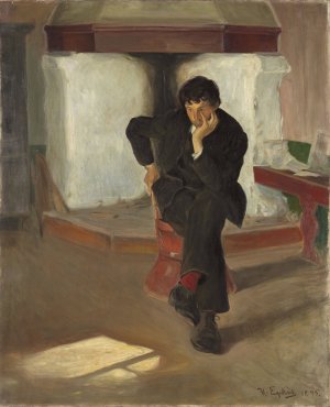 The Dreamer by Halfdan Egedius Oil Painting