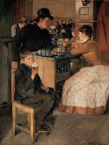 From the Restaurant in the Labour Society in Torvgaten  by Halfdan Strom - Hand-Painted Oil Painting Reproduction