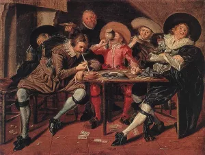 Merry Party in a Tavern by Hals Nicolaes - Oil Painting Reproduction