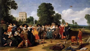 The Fete Champetre Oil painting by Hals Nicolaes