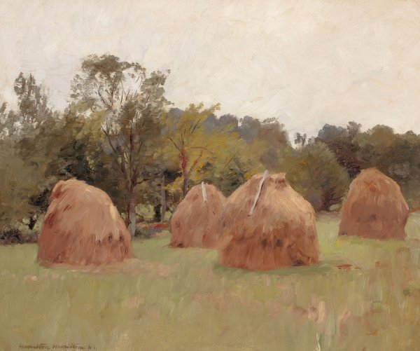 Haystacks by Hamilton Hamilton - Hand-Painted Oil Painting Reproduction