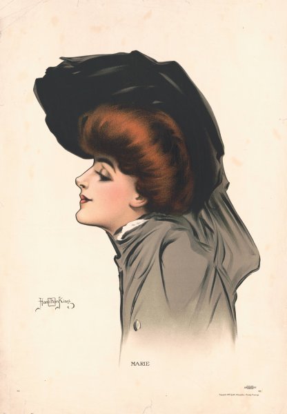 Marie  by Hamilton King - Hand-Painted Oil Painting Reproduction