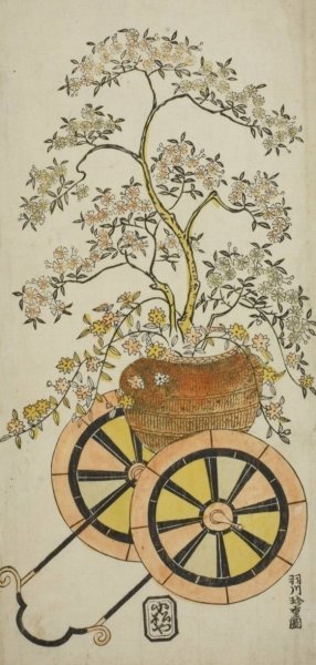 Flower Wagon by Hanegawa Chincho Oil Painting