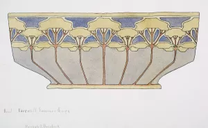 Bowl; 'Farewell Summer' Design by Hannah Borger Overbeck Oil Painting